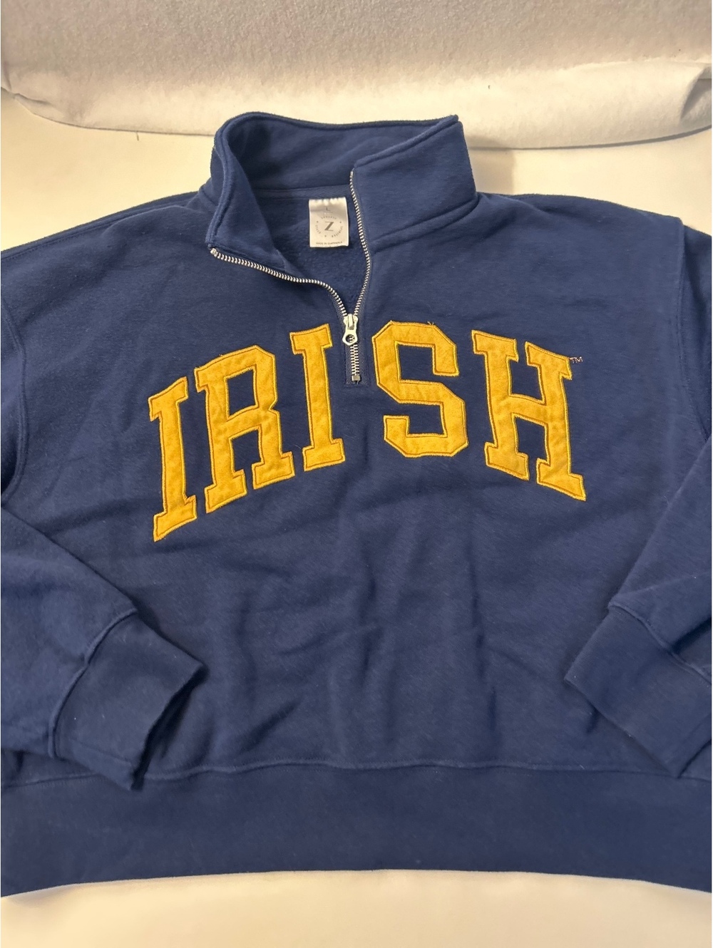 Zoozatz Irish Cropped Quarter Zip